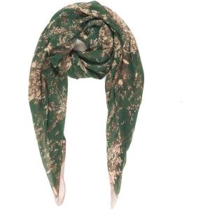 MELIFLUOS DESIGNED IN SPAIN Scarf for Women Lightweight Animal Butterfly Fashion Summer Fall Scarves Shawl Wraps(Malaga Collections 19 – Dark Green With Animal Design)