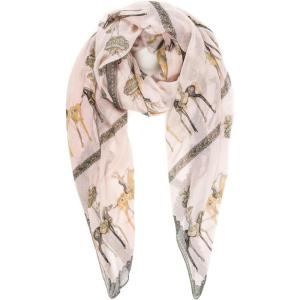 MELIFLUOS DESIGNED IN SPAIN Scarf for Women Lightweight Animal Butterfly Fashion Summer Fall Scarves Shawl Wraps(Malaga Collections 22 – Pink With Camel Design)