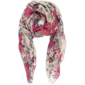 MELIFLUOS DESIGNED IN SPAIN Scarf for Women Lightweight Floral Flower Scarves for Summer Fall Shawl Wrap(Barcelona Collection 1 – Red Floral)