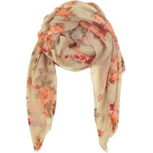 MELIFLUOS DESIGNED IN SPAIN Scarf for Women Lightweight Floral Flower for Summer Fall Scarves Shawl Wrap(Valencia Collection 9 – Beige Rose)
