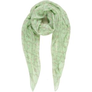 MELIFLUOS DESIGNED IN SPAIN Scarf for Women Lightweight Floral Flower for Summer Fall Scarves Shawl Wrap(Valencia Collections 35 – Green Floral)