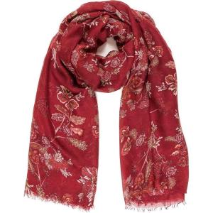 MELIFLUOS DESIGNED IN SPAIN Scarf for Women Lightweight Paisley Fashion for Summer Fall Scarves Shawl Wrap(Cordoba Collection 6 – Red Floral)