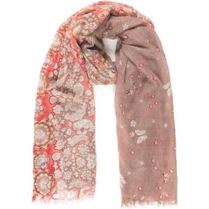 MELIFLUOS DESIGNED IN SPAIN Scarf for Women Lightweight Paisley Fashion for Summer Fall Scarves Shawl Wrap(Cordoba Collections 19 – Brown Paisley Floral)