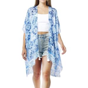 MELIFLUOS DESIGNED IN SPAIN Women’s Beach Cover Up Swimsuit Kimono Pareo Sarong Beach Wear Dress for Summer(Marbella Collection 7 – Pattern Design Blue)