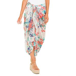 MELIFLUOS DESIGNED IN SPAIN Women’s Beach Cover Up Swimsuit Kimono Pareo Sarong Beach Wear Dress for Summer(Pareo Collection – White Floral)