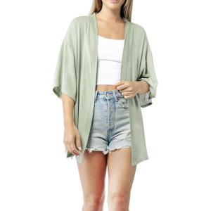 MELIFLUOS DESIGNED IN SPAIN Women’s Beach Cover Up Swimsuit Kimono Pareo Sarong Beach Wear Dress for Summer(Retiro Collection 1 – Solid Color Green)