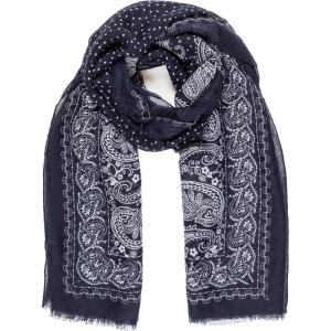 Scarf for Men Lightweight Paisley Fashion Scarves Man Gentleman Summer Fall(Oviedo Collection 1 – Navy Paisley)