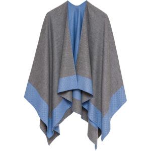 Women’s Shawl Wrap Poncho Ruana Cape Cardigan Sweater Open Front for Fall Winter (PCS-6)
