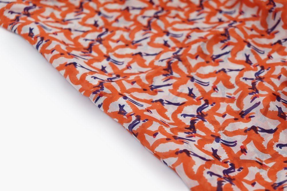 imageScarf for Women 100 Silk Fashion Lightweight Shawl Wrap Scarves for Summer FallJaen Collection 3 Orange Seagull