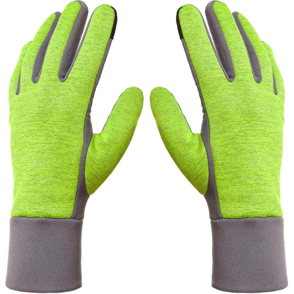 imageRunning Gloves Sport Gloves with Touch Screen Fingers for Men Women Spring Fall WinterGreen Gray