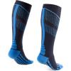 Athletic Compression Socks Designed for Sport Basketball Running Workout Gym(Double Blue)