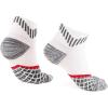 Athletic Compression Socks Designed for Sport Basketball Running Workout Gym(White Gray)