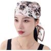 Head Scarf for Women 26 x 26 inches No Slippery Square Scarf for Hair Wrap, Night and Sleep(Jaen Collection 9 – Beige Abstract)