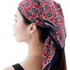 Head Scarf for Women 26 x 26 inches No Slippery Square Scarf for Hair Wrap, Night and Sleep(Jaen Collections 10 – Red Navy Paisley)