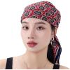 Head Scarf for Women 26 x 26 inches No Slippery Square Scarf for Hair Wrap, Night and Sleep(Jaen Collections 10 – Red Navy Paisley)