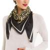 Head Scarf for Women 26 x 26 inches No Slippery Square Scarf for Hair Wrap, Night and Sleep(Jaen Collections 12 – Leopard)
