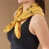 Head Scarf for Women 26 x 26 inches No Slippery Square Scarf for Hair Wrap, Night and Sleep(Jaen Collections 12 – Yellow Flower)