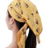 Head Scarf for Women 26 x 26 inches No Slippery Square Scarf for Hair Wrap, Night and Sleep(Jaen Collections 12 – Yellow Flower)