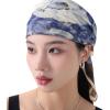 Head Scarf for Women 26 x 26 inches No Slippery Square Scarf for Hair Wrap, Night and Sleep(Jaen Collections 13 – Blue Flower)