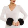 MELIFLUOS DESIGNED IN SPAIN Faux Fur Wrist Cuffs Warmer for Women Arm Band Fashion Accessory For Fall Winter