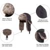 MELIFLUOS DESIGNED IN SPAIN Trapper Hat for Men and Women Russian Warm Fur Ski Fall Winter Hunting(Black)