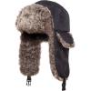 MELIFLUOS DESIGNED IN SPAIN Trapper Hat for Men and Women Russian Warm Fur Ski Fall Winter Hunting(Black)