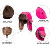 MELIFLUOS DESIGNED IN SPAIN Trapper Hat for Men and Women Russian Warm Fur Ski Fall Winter Hunting(Magenta)