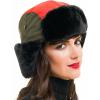 MELIFLUOS DESIGNED IN SPAIN Trapper Hat for Men and Women Russian Warm Fur Ski Fall Winter Hunting(Orange Green)