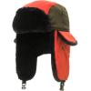 MELIFLUOS DESIGNED IN SPAIN Trapper Hat for Men and Women Russian Warm Fur Ski Fall Winter Hunting(Orange Green)