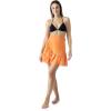 MELIFLUOS DESIGNED IN SPAIN Women’s Short Sarong Beach Skirt Breathable Lightweight Pareo Wrap Bikini Swimsuit Cover Up(Denia Collection 1 – Solid Color Orange)