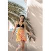 MELIFLUOS DESIGNED IN SPAIN Women’s Short Sarong Beach Skirt Breathable Lightweight Pareo Wrap Bikini Swimsuit Cover Up(Denia Collection 2 – Paisley Orange)