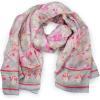 Scarf for Women 100% Silk Fashion Lightweight Shawl Wrap Scarves for Summer Fall(Jaen Collection 1 – Pink and Gray)