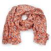 Scarf for Women 100% Silk Fashion Lightweight Shawl Wrap Scarves for Summer Fall(Jaen Collection 3 – Orange Seagull)