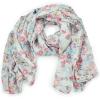 Scarf for Women 100% Silk Fashion Lightweight Shawl Wrap Scarves for Summer Fall(Jaen Collection 5 – Red and Gray Floral)