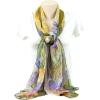 Scarf for Women Lightweight Sheer Fashion Scarves for Summer Fall Shawl Wraps Veil(Alicante Collection 7 – Green Paint Design)
