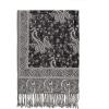 Scarf for Women Spanish Design Elegant Long Shawl Scarves for Summer Fall(Baza Collection – Black and White Paisley)