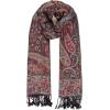 Scarf for Women Spanish Design Elegant Long Shawl Scarves for Summer Fall(Baza Collection – Brown Paisley)