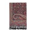Scarf for Women Spanish Design Elegant Long Shawl Scarves for Summer Fall(Baza Collection – Brown Paisley)