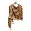 Scarf for Women Spanish Design Elegant Long Shawl Scarves for Summer Fall(Baza Collection – Chocolate Paisley)