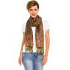 Scarf for Women Spanish Design Elegant Long Shawl Scarves for Summer Fall(Baza Collection – Dark Green Paisley)