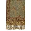 Scarf for Women Spanish Design Elegant Long Shawl Scarves for Summer Fall(Baza Collection – Light Green Paisley)