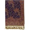 Scarf for Women Spanish Design Elegant Long Shawl Scarves for Summer Fall(Baza Collection – Navy Beige Paisley)