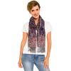 Scarf for Women Spanish Design Elegant Long Shawl Scarves for Summer Fall(Baza Collection – Navy Paisley)