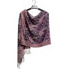 Scarf for Women Spanish Design Elegant Long Shawl Scarves for Summer Fall(Baza Collection – Navy Paisley)