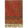 Scarf for Women Spanish Design Elegant Long Shawl Scarves for Summer Fall(Baza Collection – Rusty Red Paisley)
