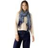 Scarf for Women Spanish Design Elegant Long Shawl Scarves for Summer Fall(Clares Collection – Floral Pattern Navy)