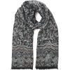 Scarf for Women Spanish Design Elegant Long Shawl Scarves for Summer Fall(Clares Collection – Paisley Pattern Black)