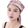 Head Scarf for Women 26 x 26 inches No Slippery Square Scarf for Hair Wrap, Night and Sleep(Jaen Collection 9 – Pink Abstract)