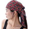 Head Scarf for Women 26 x 26 inches No Slippery Square Scarf for Hair Wrap, Night and Sleep(Jaen Collections 10 – Red Navy Paisley)