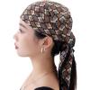 Head Scarf for Women 26 x 26 inches No Slippery Square Scarf for Hair Wrap, Night and Sleep(Jaen Collections 11 – Geometric)